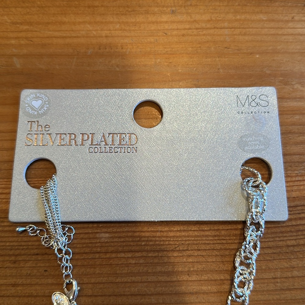 Marks & Spencer Long Silver Plated Necklace NWT - Picture 3 of 7